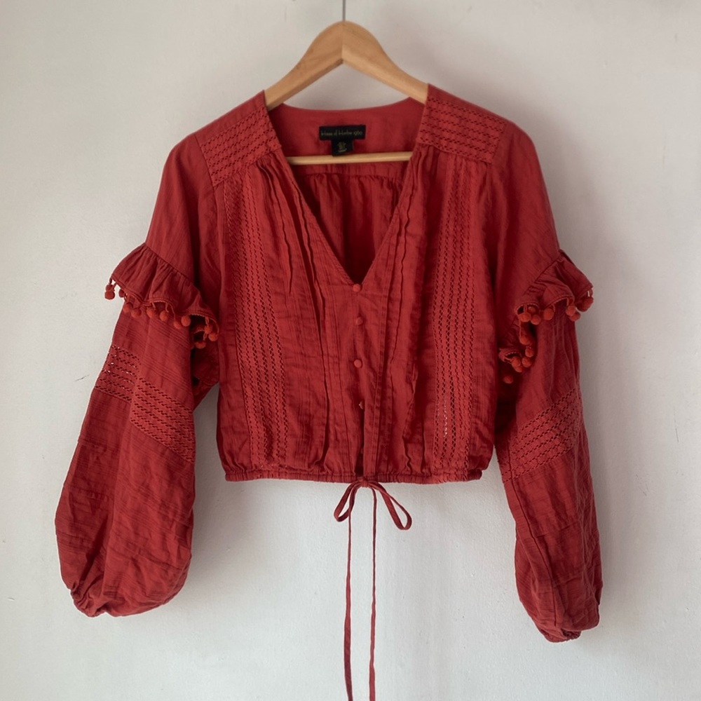 House of Harlow 1960 S Pom Pom Crop Top